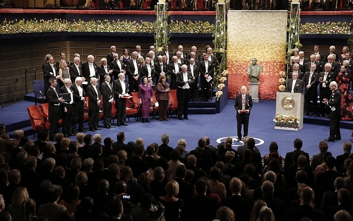 Nobel Prize 2015. Award ceremony in Stockholm Satoshi Omura, special professor emeritus at Kitasato University, receives his medal and certificate for the Prize in Physiology or Medicine at the Nobel Prize ceremony at the Concert Hall in Stockholm, December 10, 2015, 5:11 p.m. Photo by Representative