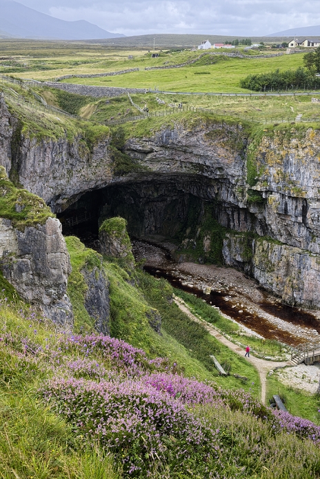 UK, Scotland, Durness, entrance to Smoo Cave