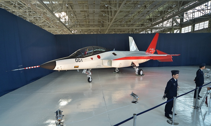 First Japanese stealth aircraft unveiled First flight in mid February Japan s Defense equipment Agency publish Advanced Technological Demonstrator  Type X 2  at Komaki South Plant of Mitsubishi Heavy Industries in Toyoyama, Aichi prefecture, Japan on January 28, 2016.  Photo by AFLO 