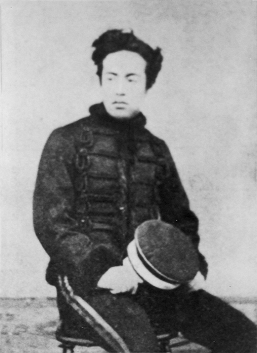 Kisuke Nogi  circa 1873  Nogi Maresuke Nogi Maresuke 1849 1912 Place of birth: Tokyo General of the Army Born into a Choshu clan family, studied at the Meirinkan Literary School, and did not participate in the Boshin War. 1877, his military flag was taken by Saigo s army in the Satsuma Civil War. 1894, the Sino Japanese War, 1904, the Russo Japanese War, he was responsible for the invasion of Lushun. During the Russo Japanese War, his eldest son, Lieutenant Katsunori, and second son, Major Yasunori, were killed in action. After the Russo Japanese War, General Nogi was appointed Director of the Gakushuin Academy by the Emperor Meiji. Having benefited from the generosity of Emperor Meiji, Nogi lost two sons in the Russo Japanese War, and on September 13, 1912, the day of Emperor Meiji s grand funeral, Kisunori Nogi and his wife Shizuko followed him to his death as martyrs. In their suicide note, they dared to cite the loss of their regimental flag in the Civil War as the reason for their suicide, rather than their guilt in the Sino Japanese and Russo Japanese wars. General Nogi s martyrdom came as a great shock to all of Japan. Mori Ogai, who had served in the Russo Japanese War as a military doctor, questioned the meaning of martyrdom in following one s lord in his first historical novel,  Okitsu Yagoemon no Issho. Soseki Natsume was also shocked by Nogi s death and wrote  Kokoro. The photo was taken at Kanazawa Brigade in 1873, when Nogi was a major.  Photo by Kingendai Photo Library AFLO 