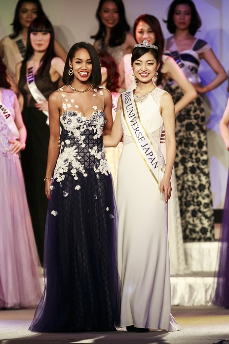 Miss Universe 2016. Sari Nakazawa as Japan Representative  L to R  Miss Universe Japan 2015 Ariana Miyamoto poses with the winner of the Miss Universe Japan 2016 Sari Nakazawa during the Miss Universe Japan 2016 contest at Hotel Chinzanso Tokyo on March 1, 2016, Tokyo, Japan. The 23 year old from Shiga Prefecture captured the crown and will represent Japan at the next Miss Universe international competition.  Photo by Rodrigo Reyes Marin AFLO 