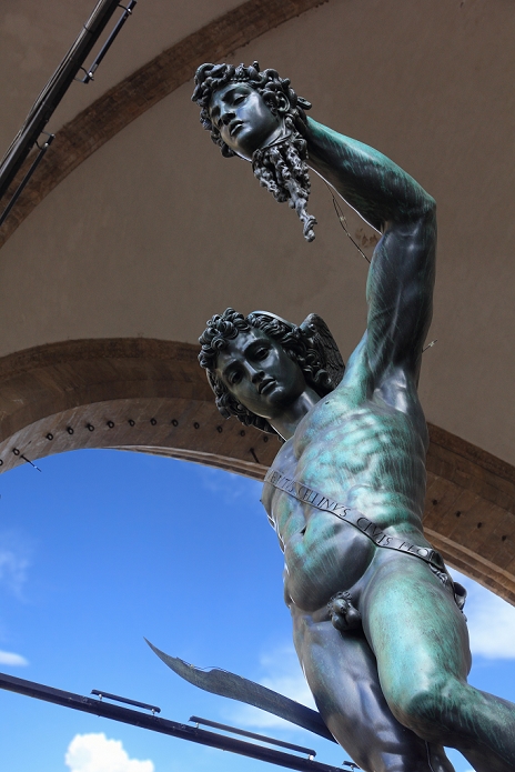 Piazza della Signoria, Florence, Italy Perseus holding up the head of Medusa