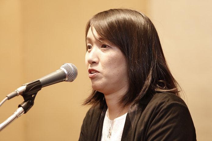 The 29th Shugoro Yamamoto Award Kanae Minato won the award The 29th Yamamoto Shugoro Prize winner, Japanese novelist Kanae Minato attends the press conference in Tokyo, Japan on Monday, May 16, 2016, after she was named as winner of the prize for her work  Utopia .  Photo by AFLO 