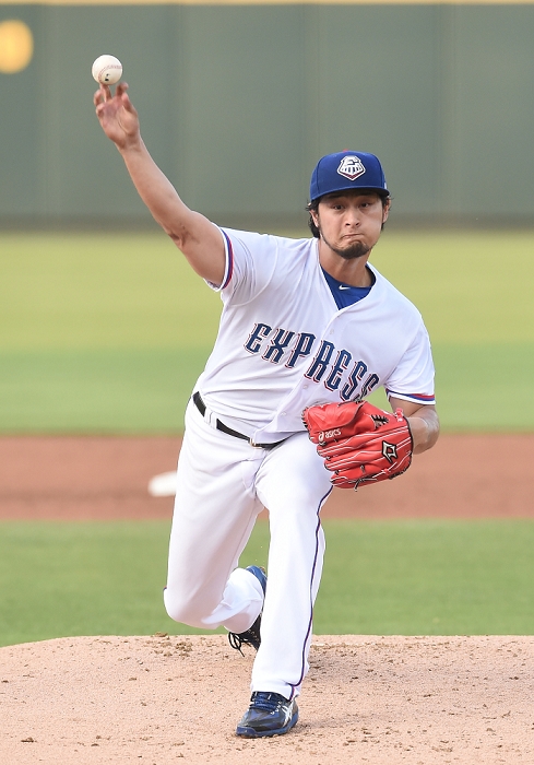 2016 3A Minor League Yu Darvish Yu Darvish  Express , MAY 12, 2016   MLB : Yu Darvish of the Round Rock Express pitches during the minor s Triple A Pacific Coast League baseball game against the Oklahoma City Dodgers at Dell Diamond in Round Rock, Texas, United States.