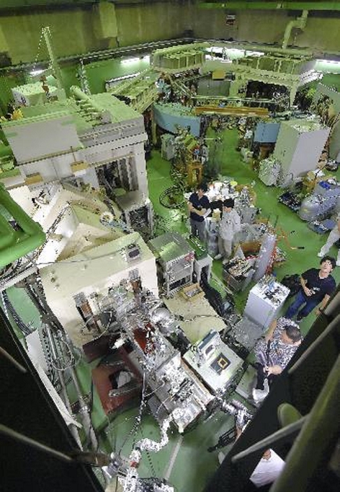 Research Facility for Discovering New Elements RIKEN opens to the press The gas filled recoil nuclear separator  GARIS  shown to the press. Photo taken on August 11, 2015 at the RIKEN Nishina Center for Accelerator Based Science in Wako, Saitama, Japan.