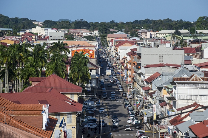 French Guiana View over Cayenne, French Guiana, Department of France, South America, Photo by Michael Runkel