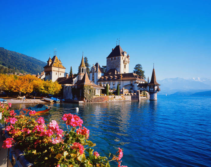 Lake Thun and Oberhofen Castle, Switzerland