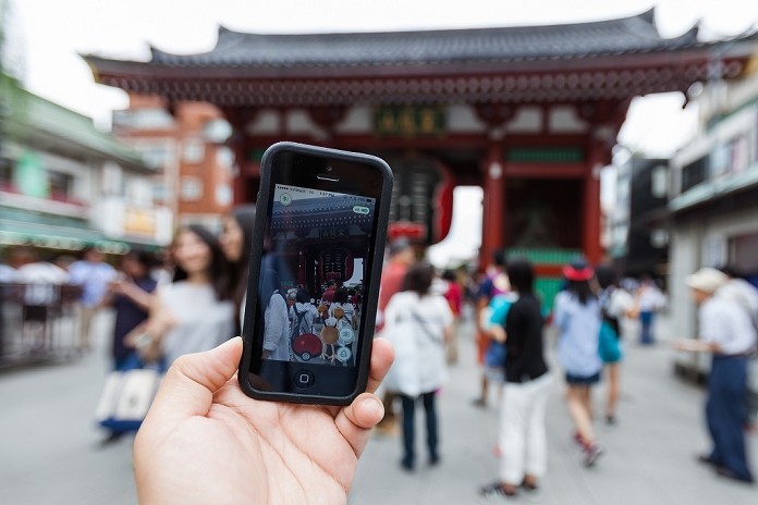Pokemon GO  Becomes a Social Phenomenon Pokemon GO  has become a social phenomenon in Japan A man tries to catch a Pokemon character Doduo in front of Kaminarimon, or Thunder Gate, at the Sensoji temple in Asakusa on July 25, 2016, Tokyo, Japan. After the launch of Pokemon Go, tourist sites and summer festival organisers are reminding app users to respect manners and be aware of people around them. Meanwhile JR East train line installed posters in Shinjuku Station, one of the busiest stations in the world, to caution commuters about the dangers of using mobile devices to play games whilst walking in the station.  Photo by Rodrigo Reyes Marin AFLO 