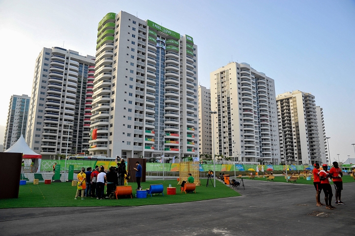 2016 Rio Olympics Preview General view, JULY 25, 2016 : First Athletes relate Olympic Village Drive in The Olympic Village despite The Problem encountered in The Olympic Village many Athletes are already  their Apartments and circling The premises   Photo by AFLO 