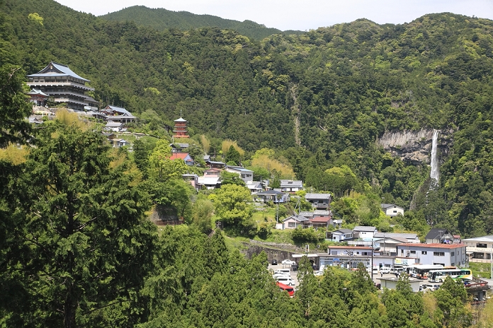 Panoramic view of Mt. Nachi in fresh green, Wakayama