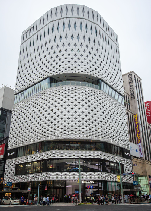Ginza Place to Open Tomorrow Interior of the facility is open to the public. Tokyo, Japan   A general view of Ginza Place building on September 23, 2016. Ginza Place opened its doors to the general public on September 24, 2016.  Photo by AFLO 