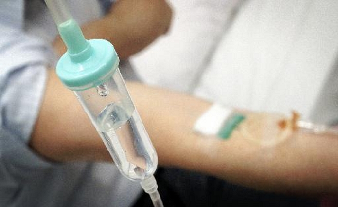 Man Dies at Yokohama Hospital IV Image Photo Image of an intravenous drip at Oguchi Hospital, Tokyo, Japan, on March 28.