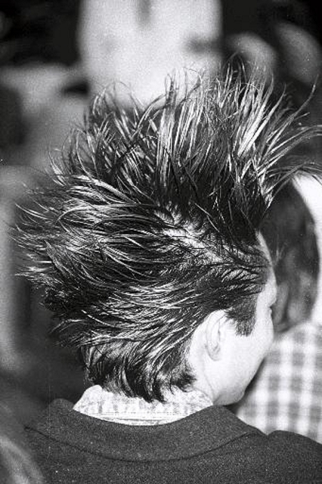 Male fan with the same hairstyle as Bowie at Bowie s breakup concert. Male fan with the same hairstyle as BO WY at BO WY s breakup concert. Taken at Tokyo Dome on April 4, 1988.