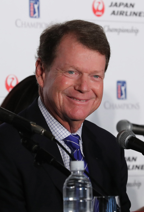 First U.S. Senior Tour event in Japan JAL Championship  in September 2005 October 18, 2016, Tokyo, Japan   US golf  legend Tom Watson smiles as PGA TOUR Champions and Japan Airlines announced a PGA TOUR tournament will be held in Japan next year at a press conference in Tokyo on Tuesday, October 18, 2016. The Japan Airlines championship, the first ever PGA TOUR sanctioned event will be played at the Narita Golf Club, suburban Tokyo in September 2107.    Photo by Yoshio Tsunoda AFLO  LWX  ytd 