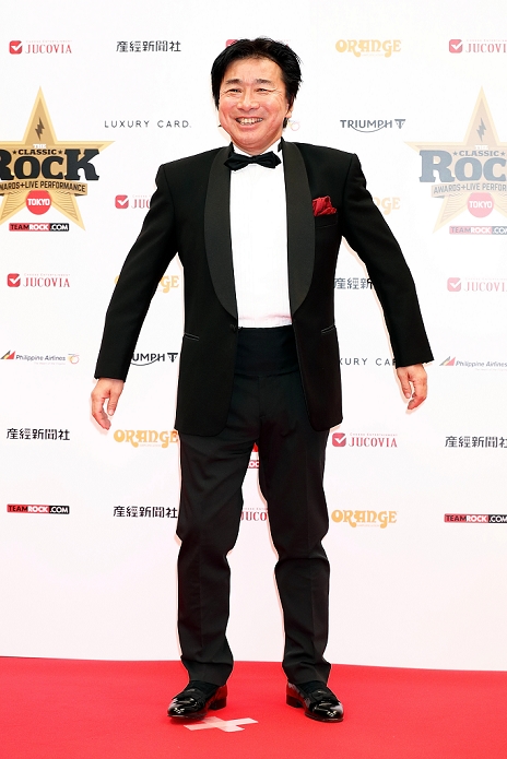 KLab Entertainment Inc. Ceo Yetsuya Sanada poses for the cameras during the red carpet at the Classic Rock Awards 2016 at the Ryougoku Kokugikan Stadium on November 11, 2016, Tokyo, Japan. Other rock icons in attendance were Joe Perry, Johnny Depp, Jeff Beck, Def Leppard's Joe Elliott and Phil Collen, Megadeth's Dave Mustaine, Cheap Trick, Richie Sambora and Orianthi. The award, which started in 2005, is held for the first time in Japan. (Photo by Rodrigo Reyes Marin/AFLO)