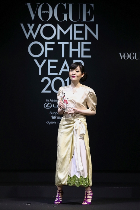 VOGUE JAPAN Women of the Year 2016 Award Ceremony in Tokyo Novelist Sayaka Murata attends the Vogue Japan Women of the Year 2016 Awards on November 24, 2016, Tokyo, Japan. Every year the fashion magazine awards successful women from various disciplines. This year Tokyo s first female Governor Yuriko Koike sent a video message in gratitude for her inclusion on the awards list.  Photo by Rodrigo Reyes Marin AFLO 