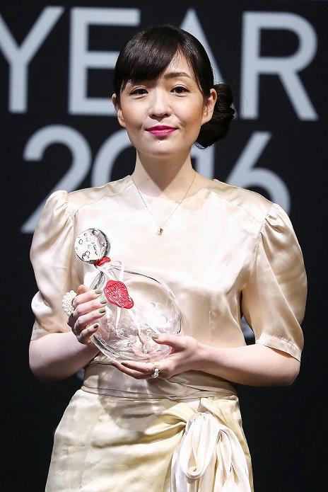 VOGUE JAPAN Women of the Year 2016 Award Ceremony in Tokyo Novelist Sayaka Murata attends the Vogue Japan Women of the Year 2016 Awards on November 24, 2016, Tokyo, Japan. Every year the fashion magazine awards successful women from various disciplines. This year Tokyo s first female Governor Yuriko Koike sent a video message in gratitude for her inclusion on the awards list.  Photo by Rodrigo Reyes Marin AFLO 