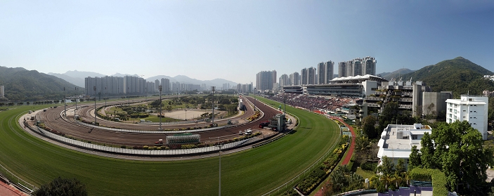 Hong Kong Shatin Racecourse General view, DECEMBER 11, 2011   Horse Racing : A general view of the grandstand at Sha Tin Racecourse in Hong Kong, China.  Photo by AFLO 