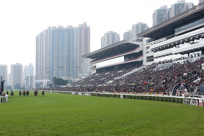 Hong Kong Shatin Racecourse General view, DECEMBER 9, 2012   Horse Racing : A general view of the grandstand at Sha Tin Racecourse in Hong Kong, China.  Photo by AFLO 