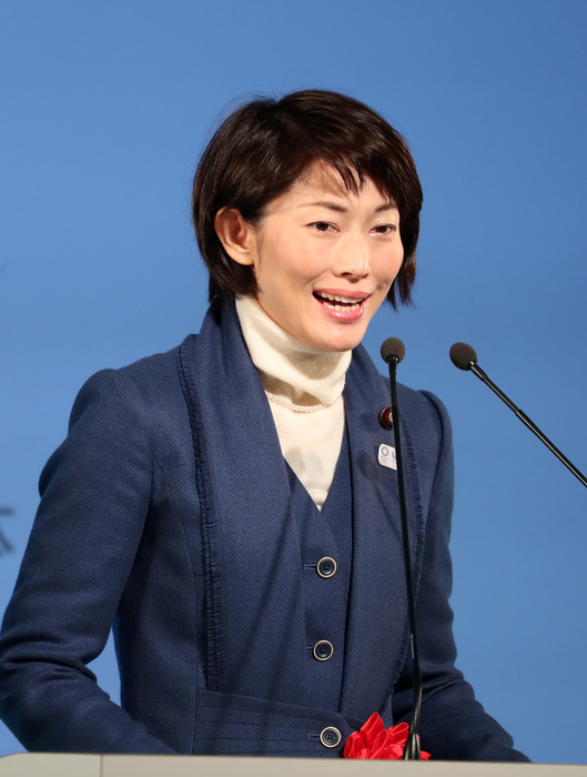 Tokyo 2020 Olympic and Paralympic Games Groundbreaking Ceremony for New National Stadium Tamayo Marukawa, Minister in charge of Olympic and Paralympic Affairs Tamayo Marukawa, DECEMBER 11, 2016 : Tokyo, Japan   Japanese Minister in charge of Tokyo 2020 Olympics delivers a speech as she attends the The new national stadium will be finished in November 2019. Photo by Yoshio Tsunoda AFLO  LWX  ytd 