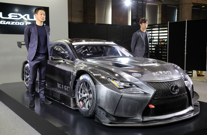 Tokyo Auto Salon 2017 Festival of custom cars January 13, 2017, Chiba, Japan   ToyotaMotor displays the new GT 3 racing car Lexus RC F GT 3 at the Tokyo Auto Salon 2017 in Chiba, suburban Tokyo on Friday, January 13, 2017. More than 400 automakers and auto parts makers exhibit their latest products at a three day custom cars and racing cars exhibition.    Photo by Yoshio Tsunoda AFLO  LWX  ytd 