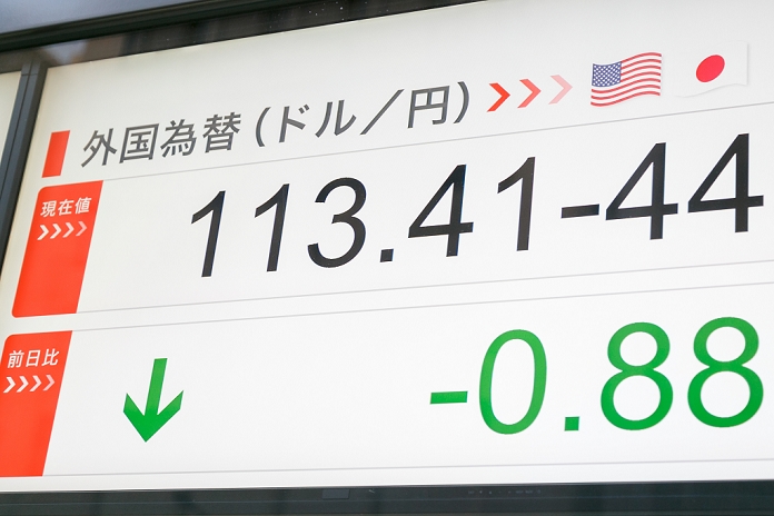 Inauguration of U.S. President Trump Tokyo market: strong yen and low stock prices An electronic stock board displays the Japanese yen traded at the closing of the session, which Japan s Nikkei Stock Average ended dropped  246.88 or  1.3 The Nikkei Stock Average ended the session at  246.88 or  1.3 percent. The US dollar also slipped 0.9  to 113.54 yen after US President Donald Trump started his presidency with a strong   America first   message and a The US dollar also slipped 0.9  to 113.54 yen after US President Donald Trump started his presidency with a strong   America first   message and reiterated his desire to abandon the Trans Pacific Partnership  TPP.   Photo by Rodrigo Reyes Marin AFLO 