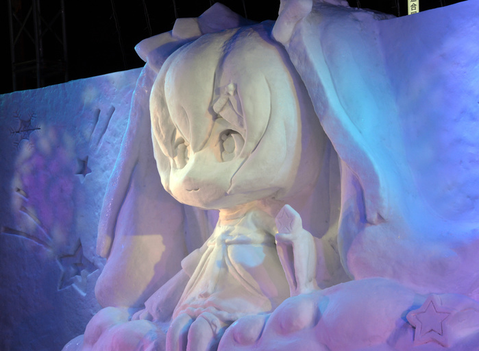 Sapporo Snow Festival  starts tomorrow 200 Ice and Snow Statues to be Lined Up February 5, 2017, Sapporo, Japan   A snow sculpture featuring Hatsune Miku is illuminated at the annual Sapporo Snow Festival in Sapporo in Japan s nortern island of Hokkaido on Sunday, February 5, 2017. The week long snow festival will start on February 6 through through February 12 and over 2.5 million people are expecting to visit the festival.     Photo by Yoshio Tsunoda AFLO  LWX  ytd 