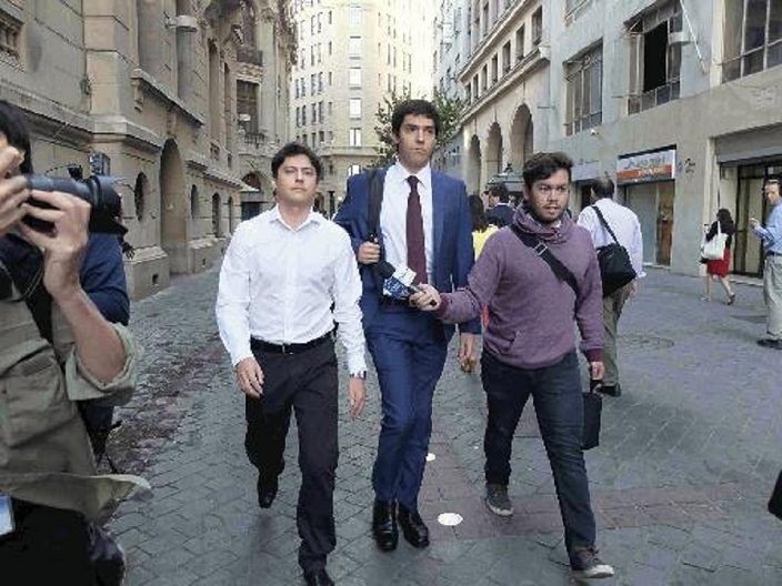 Japanese college student missing in France. Suspect appears in Chilean Supreme Court Suspect Cepeda  left  leaves the Chilean Supreme Court in Santiago on April 14  photo by Naoki Taguchi .