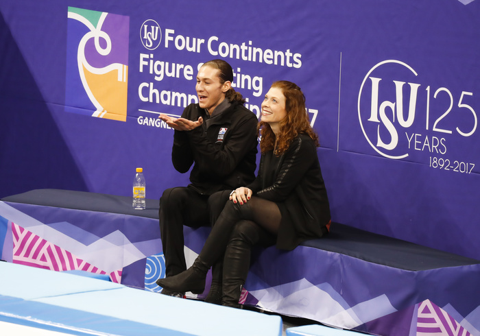 2017 Figure Four Continents Championships Men s SP  L R  Jason Brown  USA , Kori Ade, FEBRUARY 17, 2017   Figure Skating : ISU Four Continents Figure Skating Championships 2017 Men s Short Program at Gangneung Ice Arena in Gangneung, east of Seoul, South Korea.  Photo by Lee Jae Won AFLO   SOUTH KOREA 