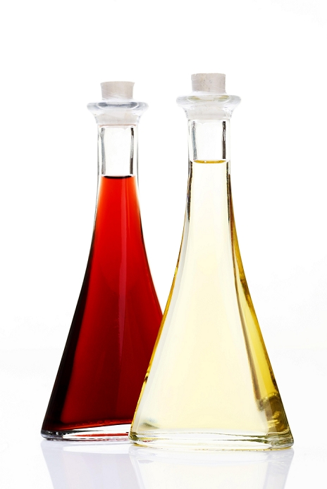 Wine and Balsamic Vinegar White and traditional balsamic vinegar
