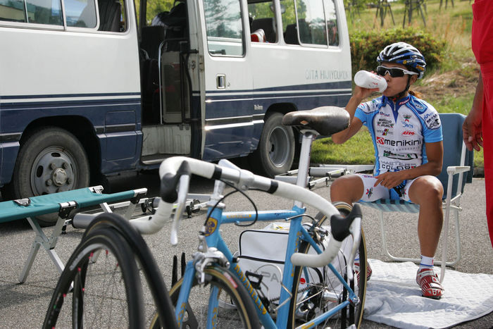 Miho Oki, JUNE 1, 2008 - Cycling : Road Japan National Championships 2008 and Trial for Beijing Olympic Games, Women's Individual Road Race at Hiroshima Central forest park Circuit Course, Hiroshima, Japan. (Photo by AFLO SPORT) [1080].