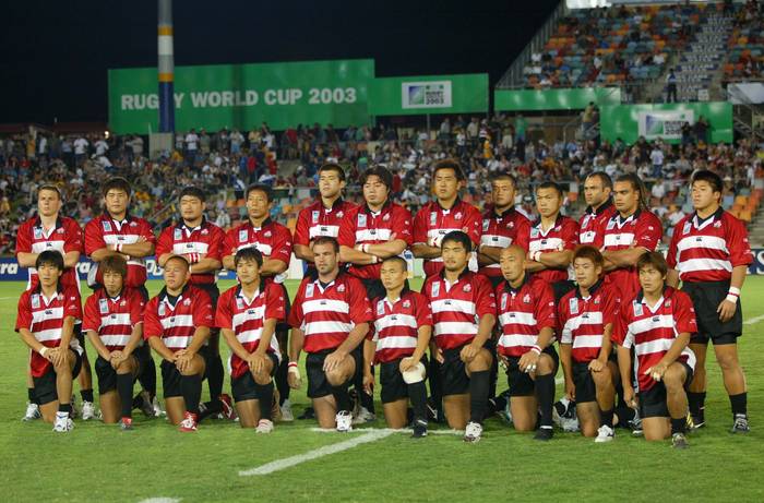 Rugby World Cup 2003 First round league Pool B Japan National Team, Japan National Team October 23, 2003   Rugby :: IRB RUGBY WORLD CUP 2003, Pool B IRB RUGBY WORLD CUP 2003, Pool B, between Japan National Team 13 41 Fiji National Team between Japan National Team 13 41 Fiji National Team at Dairy Farmers Stadium, Townsville, Australia.   Photo by AFLO SPORT  1045 