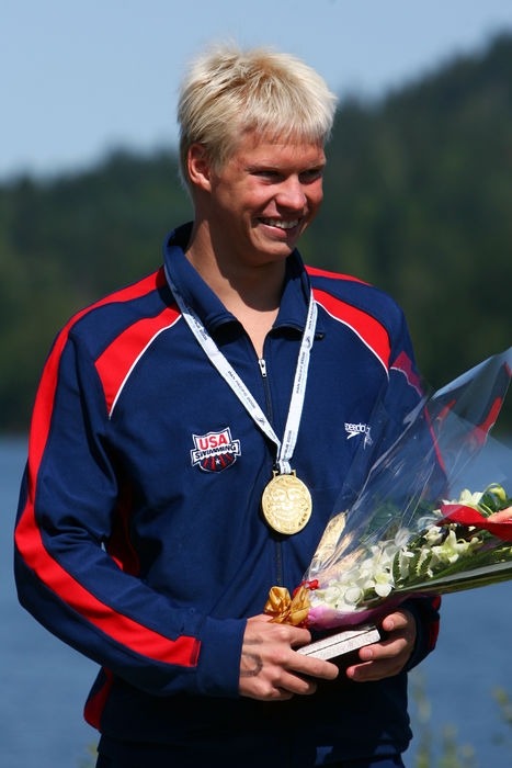 Chip Peterson (USA), 
AUGUST 21, 2006 - Swimming : 
2006 Pan Pacific Swimming Championships, Men 10km Open water swimming 
at Elk Lake, Victoria, Canada. 
 (Photo by AFLO SPORT) [1045]