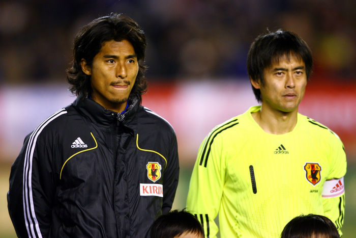 (L to R) Yuji Nakazawa (JPN), Yoshikatsu Kawaguchi (JPN)
JANUARY 26, 2008 - Football :.
KIRIN Challenge Cup 2008
match between Japan 0-0 Chile
at National Stadium, Tokyo, Japan.
 (Photo by AFLO SPORT) [1045].