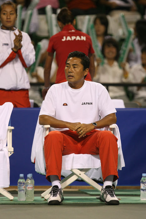 Minoru Ueda Head Coach (JPN), JULY 16, 2006 - Tennis : Fed Cup by BNP Paribas World Group Play Off, Macth between Japan and Austria, at Ariake (Photo by AFLO SPORT) [1035].