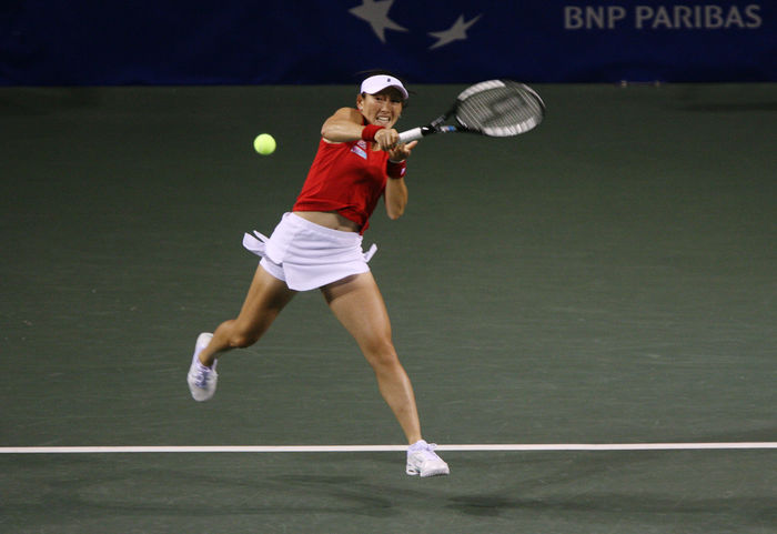 Ai Sugiyama (JPN), JULY 16, 2006 - Tennis : Fed Cup by BNP Paribas World Group Play Off, Macth between Japan and Austria, at Ariake Colosseum, Tokyo, Japan. (Photo by AFLO SPORT) [1035].