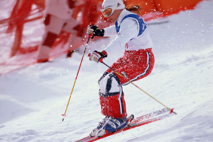 Margarita Marbler (AUT),
JANUARY 30, 2000 - Freestyle Skiing : Margarita Marbler of Austria in action during the Women's Mogul at the 1999/2000 FIS Freestyle Skiing World Cup at Madarao Kogen in Nagano, Japan. 
(Photo by Takashi Watanabe/AFLO SPORT) [1015]