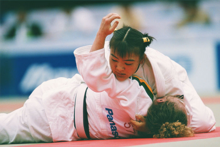 Senko Mogi (JPN), Noriko Mogi (JPN)
MAY 26, 2001 - Judo :.
Noriko Mogi of Japan in action during the 3rd East Asian Games OSAKA 2001 Womem's Judo -57kg final match at Osaka Prefectural Gymnasium in Osaka, Japan.
(Photo by Ryuichi Kawakubo/AFLO SPORT) [1013].