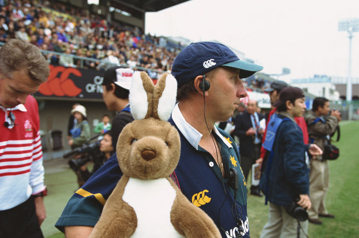 Wallabies mascot, 
OCTOBER 28, 2000 - Rugby : The ambiance shot before the UNICEF Charity match between Australia (Wallabies) 64-13 President's XV at Prince Chichibu Memorial Rugby Stadium in Tokyo, Japan.
(Photo by Kazuya Gondo/AFLO SPORT) [1011]