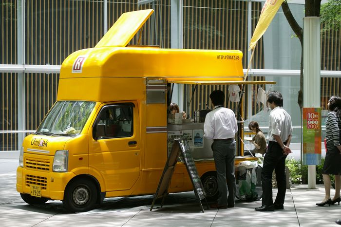 Portable Sale Car, Store of Omelette Rice
June 20, 2007 - News : during the Lunch Time in Yurakucho, Tokyo, Japan
Portable Sale Car, Store of Omelette Rice, June 20, 2007 - News : during the Lunch Time in Yurakucho, Tokyo, Japan.
(Photo by AFLO) [0911].