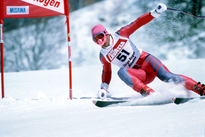 Tetsuya Okabe (JPN)
March 9, 1989 - Alpine Skiing : during the Giant Slalom of the FIS World Cup in Shiga Kogen , Nagano, Japan.
during the Giant Slalom of the FIS World Cup in Shiga Kogen , Nagano, Japan.
(Photo by Shinichi Yamada/AFLO) [0348].
