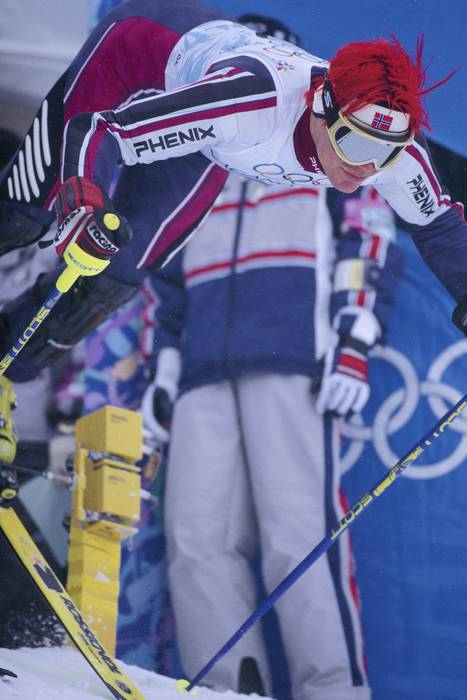 1998 Nagano Olympics Hans Petter Buraas  NOR , FEBRUARY 21, 1998   Alpine Skiing : Hans Petter Buraas of Norway wins the gold medal in the Mens Alpine Skiing Slalom in the NAGANO 1998 Winter Olympic Games at Mt.Yakebitai in Shigakogen, Japan.  Photo by Koji Aoki AFLO SPORT   0008 