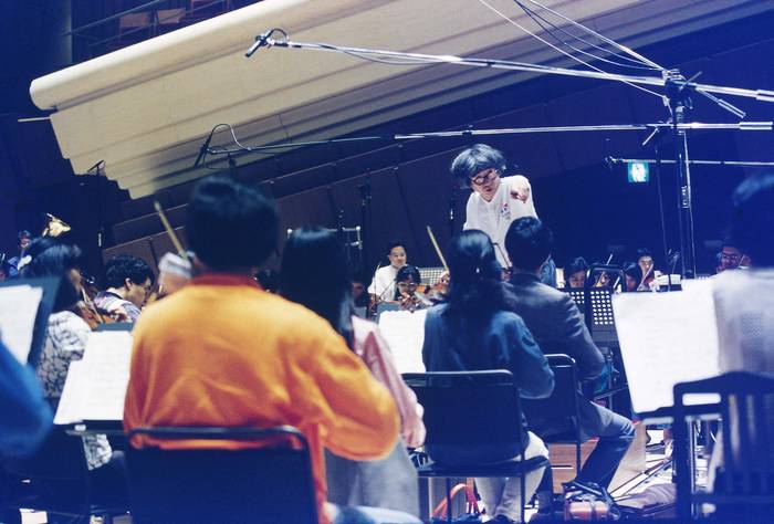 1998 Nagano Olympics Preview Seiji Ozawa, JUNE 9, 1997 : Japanese Conductor Seiji Ozawa trains the chorus.  Photo by Koji Aoki AFLO SPORT   0008 .