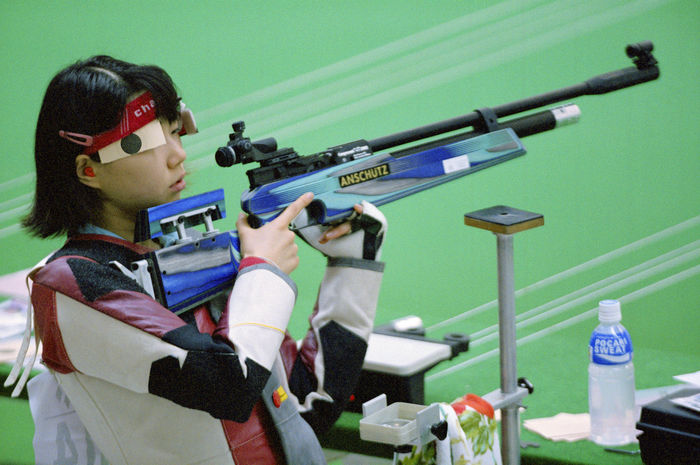 1998 Bangkok Asian Games Mari Onoe  JPN  DECEMBER 7, 1998   Shooting : Mari Onoe of Japan in action during the Women s Shooting 10m Air Rifle at the Asian Games 1998 in Bangkok, Thailand.  Photo by Koji Aoki AFLO SPORT   0008 .