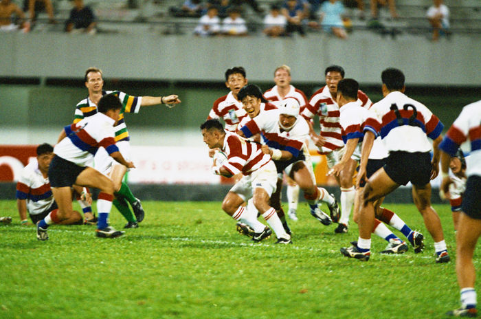Keiji Hirose (JPN), Keiji Hirose
OCTOBER 24, 1998 - Rugby : Keiji Hirose of Japan runs with the ball during the IRB World Cup 1999 Asian Qualify match between Japan 40-12 South Korea at National Stadium in Singapore.
(Photo by Koji Aoki/AFLO SPORT) [0008].