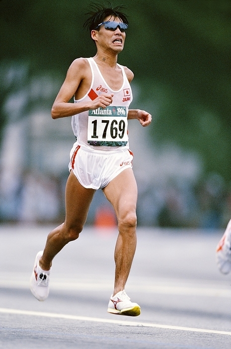 1996 Atlanta Olympics Masaki Oya  JPN  AUGUST 4, 1996   Marathon : Masaki Oya of Japan runs during the Men s Marathon at the 1996 Atlanta Olympic Games in Atlanta, Georgia, USA.  Photo by Koji Aoki AFLO SPORT   0008 .