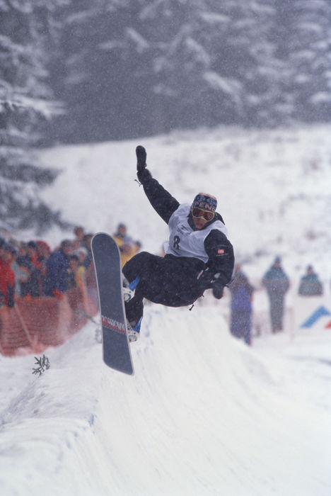 Koichi Makino (JPN)
JANUARY 29, 1999 - Snowboarding : Koichi Makino of Japan in action during the Men's Snowboarding Half Pipe at the 1999 Winter Universiade in Poprad-Tatry, Slovakia. (Photo by Koji Aoki/Aki)
(Photo by Koji Aoki/AFLO SPORT) [0008].