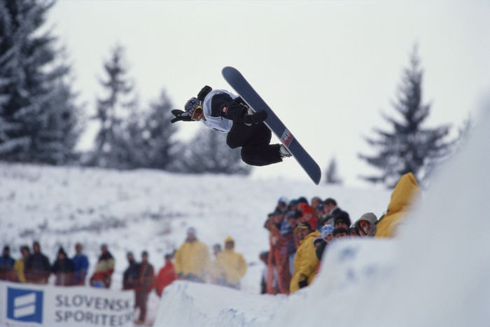 Koichi Makino (JPN)
JANUARY 29, 1999 - Snowboarding : Koichi Makino of Japan in action during the Men's Snowboarding Half Pipe at the 1999 Winter Universiade in Poprad-Tatry, Slovakia. (Photo by Koji Aoki/Aki)
(Photo by Koji Aoki/AFLO SPORT) [0008].