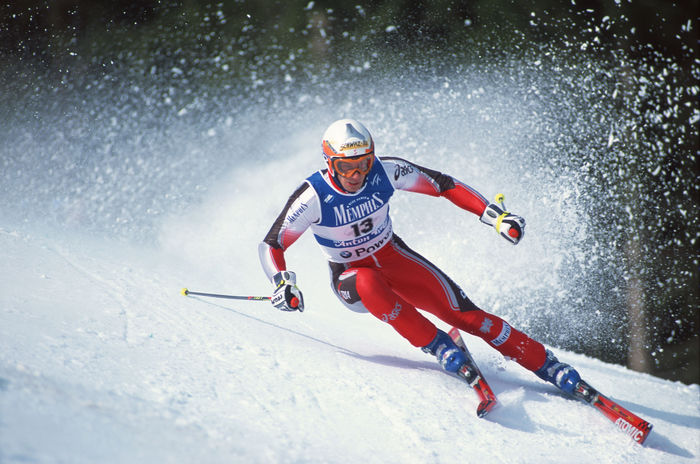 Christoph Gruber (AUT),
2001 - Alpine Skiing : Christoph Gruber of Austria in action during the 2001 FIS Alpine World Ski Championships in St.Anton, Austria.
(Photo by Koji Aoki/AFLO SPORT) [0008]