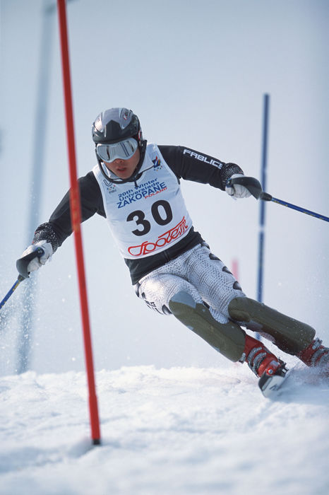 Tetsuya Otaki (JPN)
FEBRUARY 17, 2001 - Alpine Skiing : Tetsuya Otaki of Japan in action during the Men's Alpine Skiing Slalom at the 2001 Winter Universiade in Zakopane, Poland. Poland.
(Photo by Koji Aoki/AFLO SPORT) [0008].